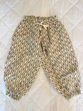 Caramel cotton linen joggers